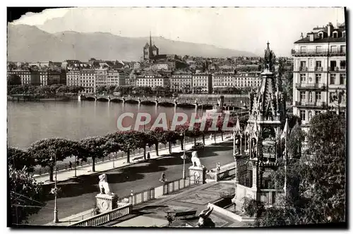 Cartes postales moderne Geneve Monument Brunswick Et Vue Sur La Ville