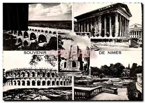 Moderne Karte Souvenir De Nimes