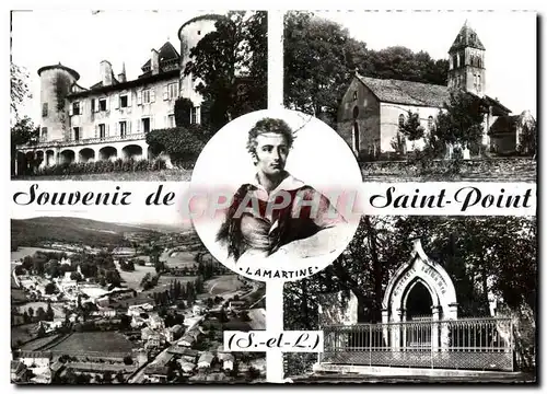 Cartes postales moderne Souvenir De Saint Point Lamartine Tombeau Eglise