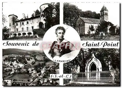 Moderne Karte Souvenir De Saint Point Lamartine Tombeau Eglise