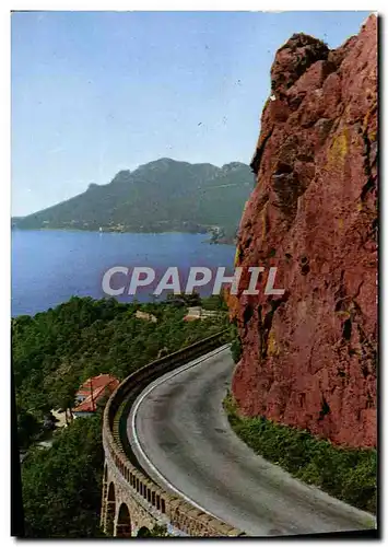 Cartes postales moderne La Cote d&#39Azur La Corniche D&#39Or La Route Du Bord De Mer Entre Theoule Et Le Nice