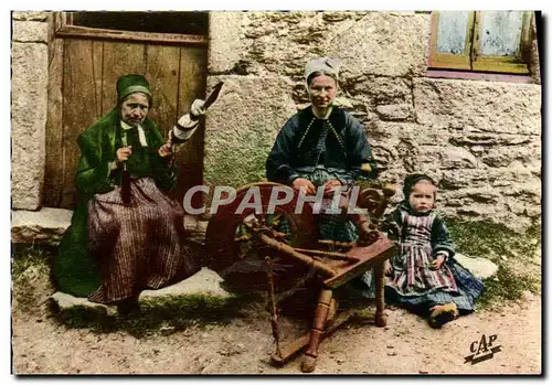 Cartes postales moderne Scenes Et Types Bretons Fileuses Du Faouet Folklore