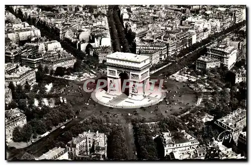 Cartes postales moderne En Avion Sur Paris La Place Et l&#39Arc De Triomphe De l&#39Etoile A Droite l&#39Avenue Des Cham