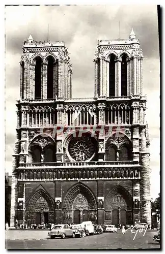 Cartes postales moderne Paris Et Ses Merveilles Facade De La Cathedrale Notre Dame