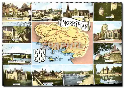 Cartes postales moderne Morbihan Rochefort Pontivy La Rocher Bernard Elven Ploermel