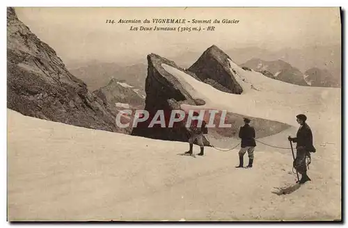 Ansichtskarte AK Ascension Du Vignemale Sommet Du Glacier Les Deux jumeaux Alpinisme