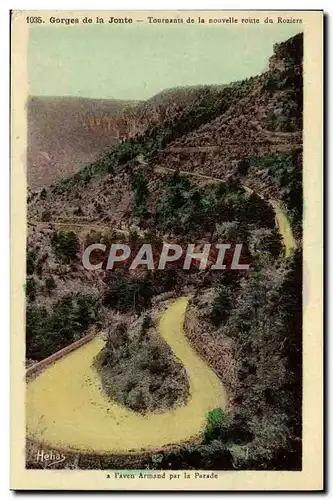 Cartes postales moderne Gorges De La Jonte Tournants De La Nouvelle Route Du Roziers a l&#39Aven Armand par la parade