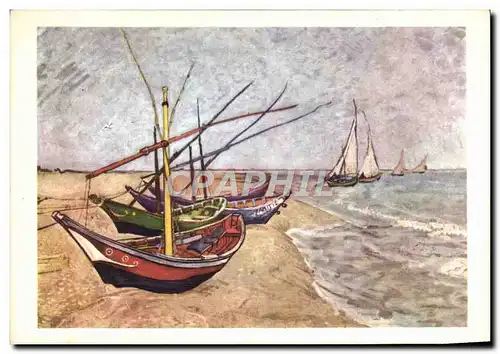 Cartes postales moderne Van Gogh Barques Aux Saintes Maries