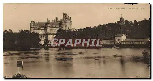 CARTE TRIPLE Chateau de Pierrefonds Vue prise de la gare