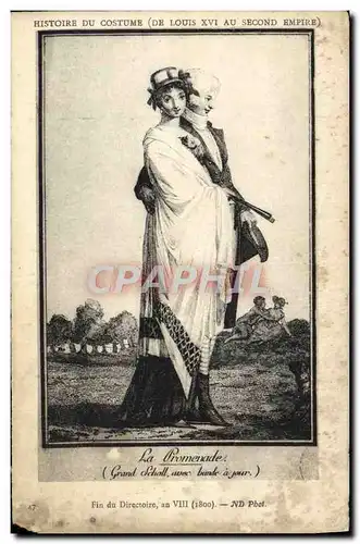 Cartes postales Histore Du Costume Fin du Directoire