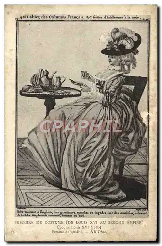 Cartes postales Histore Du Costume Epoque Louis XI Femme de qualite