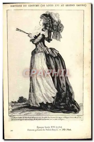 Ansichtskarte AK Histoire Du Costume Femme galante du Palais Royal Paris