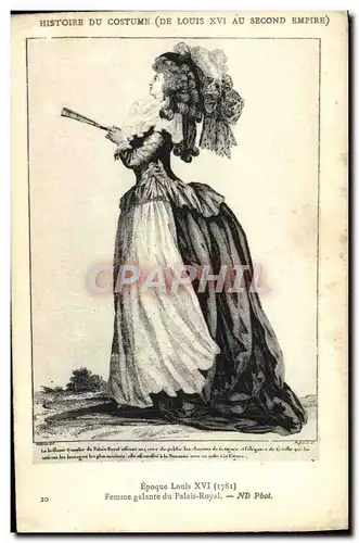 Cartes postales Histoire Du Costume Femme galante du Palais Royal Paris