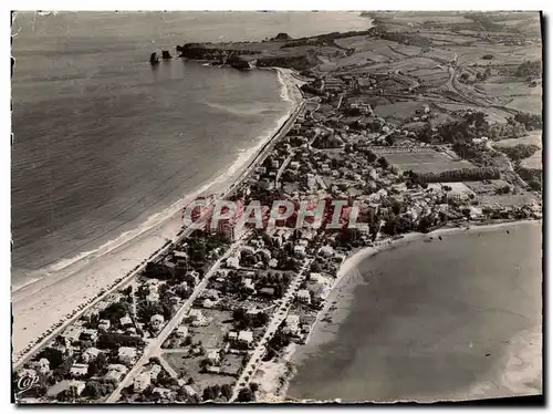 Moderne Karte Hendaye Frontiere France Espagnole Vue Prise En Avion