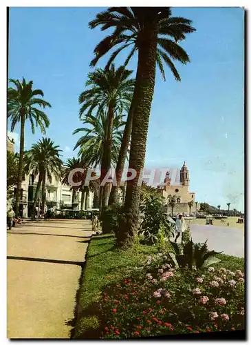 Cartes postales moderne Sitges Detaile del paseo