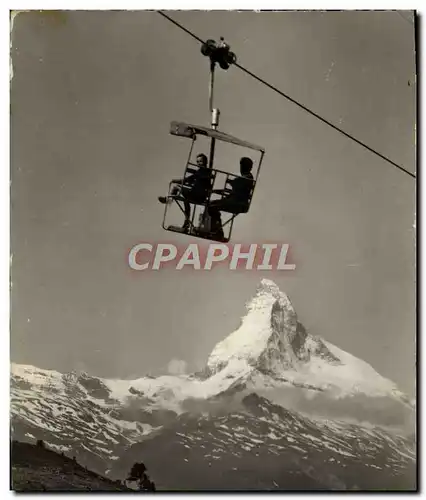 Cartes postales moderne Sesselbahn Zermatt Sunnegga Mit Dem Matterhoen