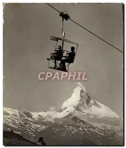 Moderne Karte Sesselbahn Zermatt Sunnegga Mit Dem Matterhoen