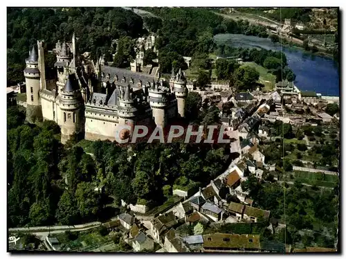 Moderne Karte Pierrefonds Vue Aerienne Le Chateau