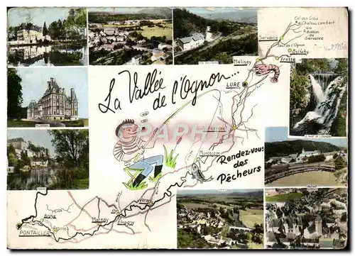 Cartes postales moderne La Vallee De L&#39Ognon Peche pecheur Ecrevisse
