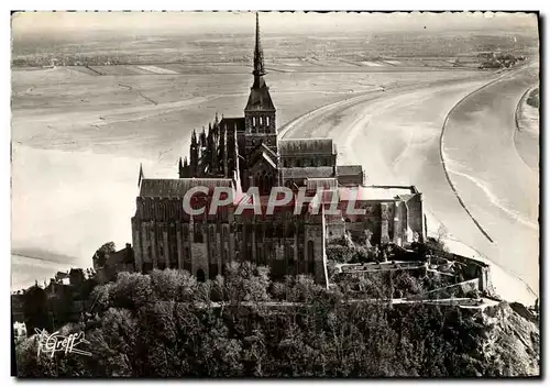 Cartes postales moderne En Normandie Mont Saint Michel Vue Aerienne Le Mont Et Le Coueson