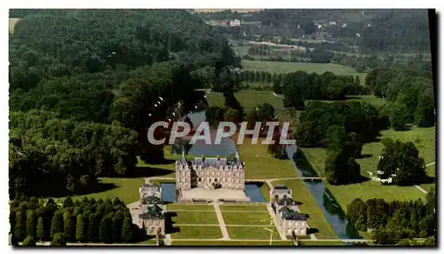 Moderne Karte Cany Barville Vue Aerienne Le Chateau