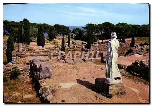 Cartes postales moderne Costa Brava Ampurias Estatua de Esculapio