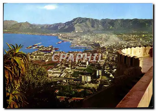 Moderne Karte Palermo Panorama Vue Generale