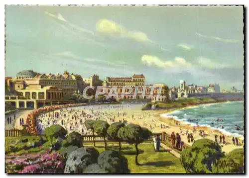 Cartes postales moderne Biarritz La Grande Plage Vivier