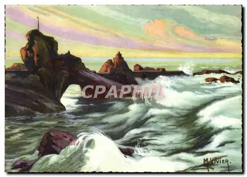 Cartes postales Biarritz Rocher De La Vierge Vivier