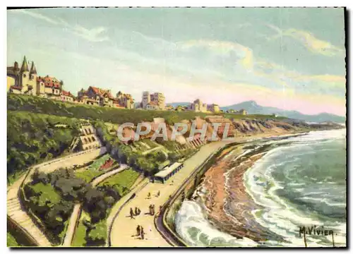 Ansichtskarte AK Biarritz Le Cote Basque Et La Rhune Vivier