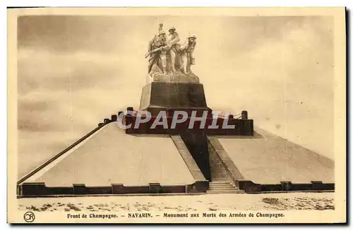 Ansichtskarte AK Front De Champagne Navarin Monument Aux Morts De Armees De Champagne Militaria