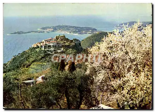 Cartes postales moderne Couleurs Et Lumiere De France La Cote d&#39Azur Miracle De La Nature Eze Vue generale Au loin le