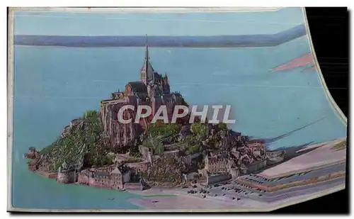 Moderne Karte Le Mont Saint Michel La Vue Generale