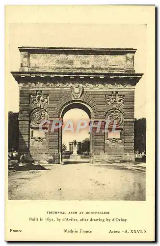 Cartes postales Triumphal Arch Montpellier