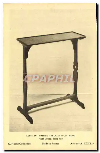 Cartes postales Louis XVI In Fruit Wood With Green baize top