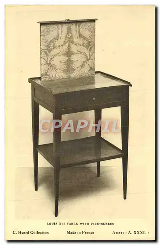 Ansichtskarte AK Louis XVI table with pipe screen