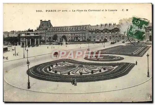 Ansichtskarte AK Paris La Place Du Carrousel Et Le Louvre