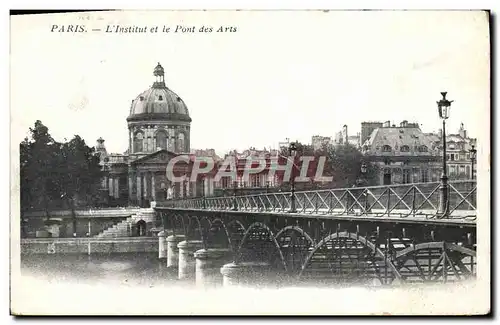 Cartes postales Paris L&#39Institut Et Le Pont Des Arts