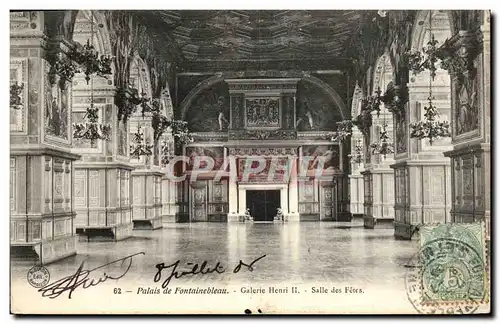 Cartes postales Palais De Fontainebleau Galerie Henri II Salle des fetes