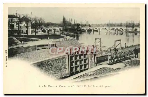 Cartes postales Le Tour De Marne Joinville L&#39Ecluse Et Le Pont