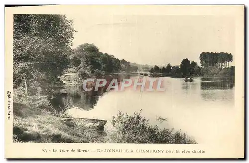 Cartes postales Le Tour De Marne De Joinville a Champigny Par La Rive Droite