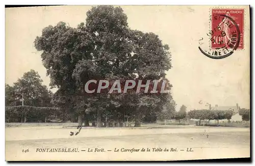 Ansichtskarte AK Fontainebleau La Foret Le Carrefour De La Table Du Roi