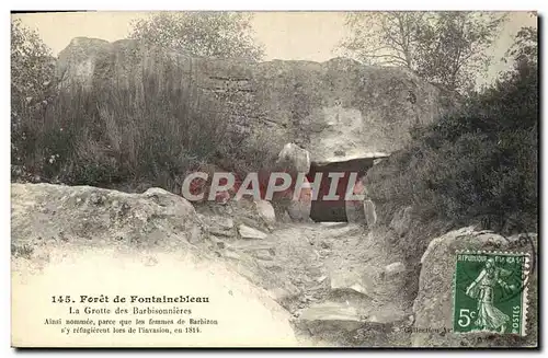 Ansichtskarte AK Foret De Fontainebleau La Grotte Des Barbisonnieres