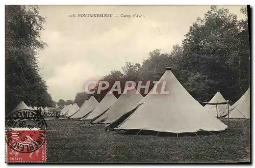 Ansichtskarte AK Fontainebleau Camp d&#39Avon Militaria