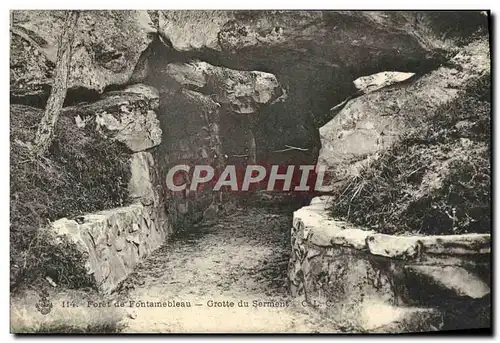 Ansichtskarte AK Foret De Fontainebleau Grotte Du SEerment