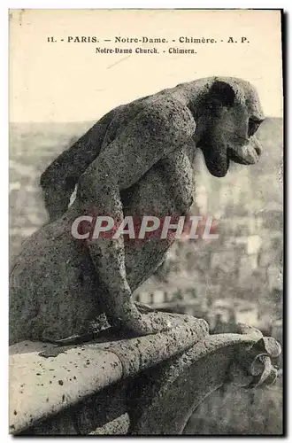 Cartes postales Paris Notre Dame Chimere