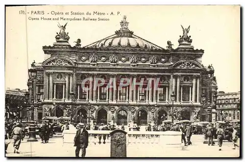 Cartes postales Paris Opera Et Station Du Metro