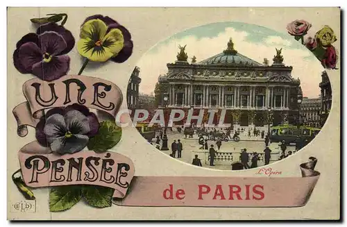 Cartes postales Une Pensee De Paris Opera