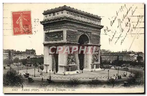 Cartes postales Paris L&#39Arc De Triomphe