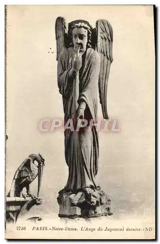 Cartes postales Paris Notre Dame L&#39Ange Du Jugement Dernier